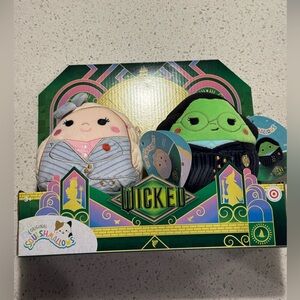 Squishmallows Wicked Shiz University Elphaba & Glinda Upland Plush Set - NIB